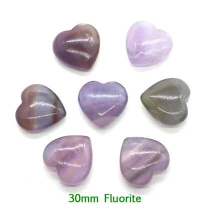 Premium Natural Crystal Hearts for Healing and Meditation
