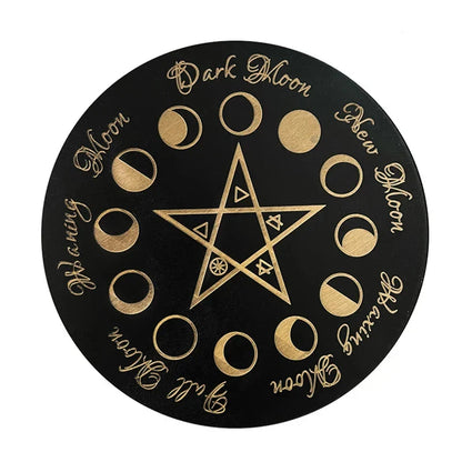 Wooden Divination Pendulum Boards With Mystical Designs