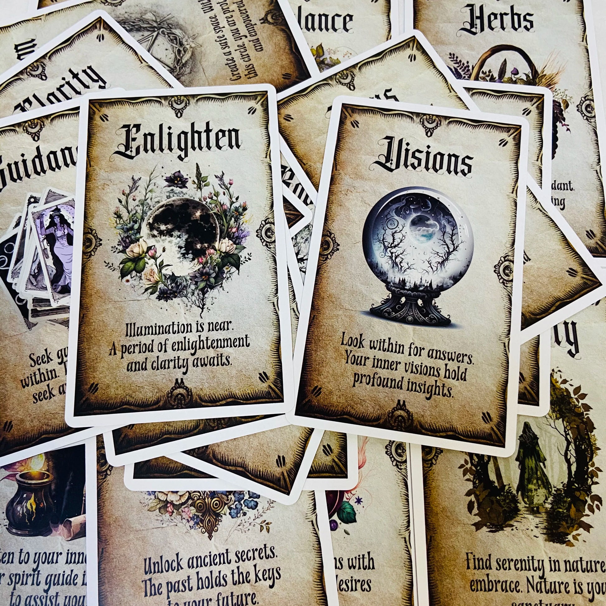 The Wise Witch Oracle Cards Deck for Mystical Guidance