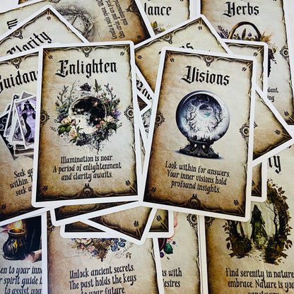 The Wise Witch Oracle Cards Deck for Mystical Guidance