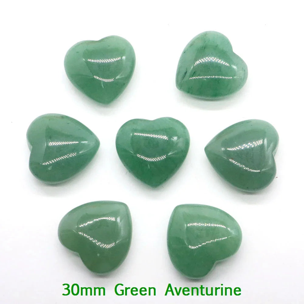 Premium Natural Crystal Hearts for Healing and Meditation