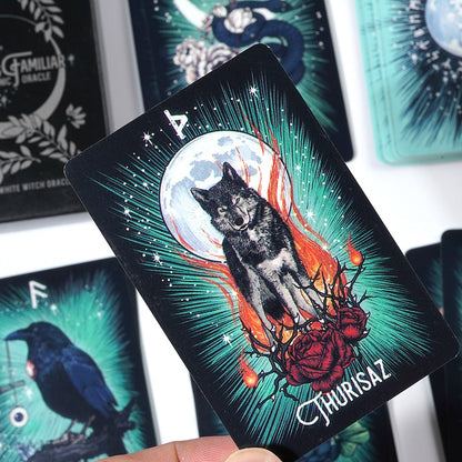 The Witch's Familiar Runic Oracle Deck for Mystical Guidance