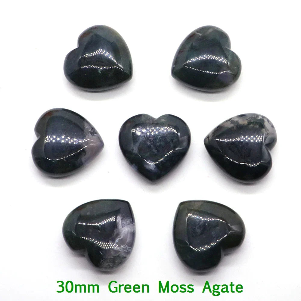 Premium Natural Crystal Hearts for Healing and Meditation