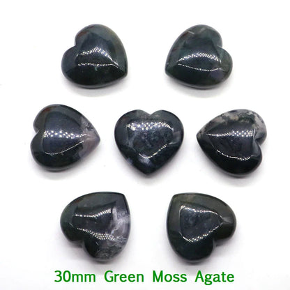 Premium Natural Crystal Hearts for Healing and Meditation