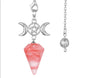 Triple Moon Pentacle Natural Healing Crystal Pendulums