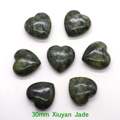Premium Natural Crystal Hearts for Healing and Meditation