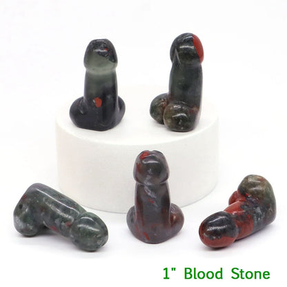 Crystal Penis with Black Obsidian Fertility Stone