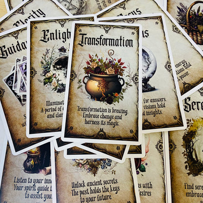 The Wise Witch Oracle Cards Deck for Mystical Guidance