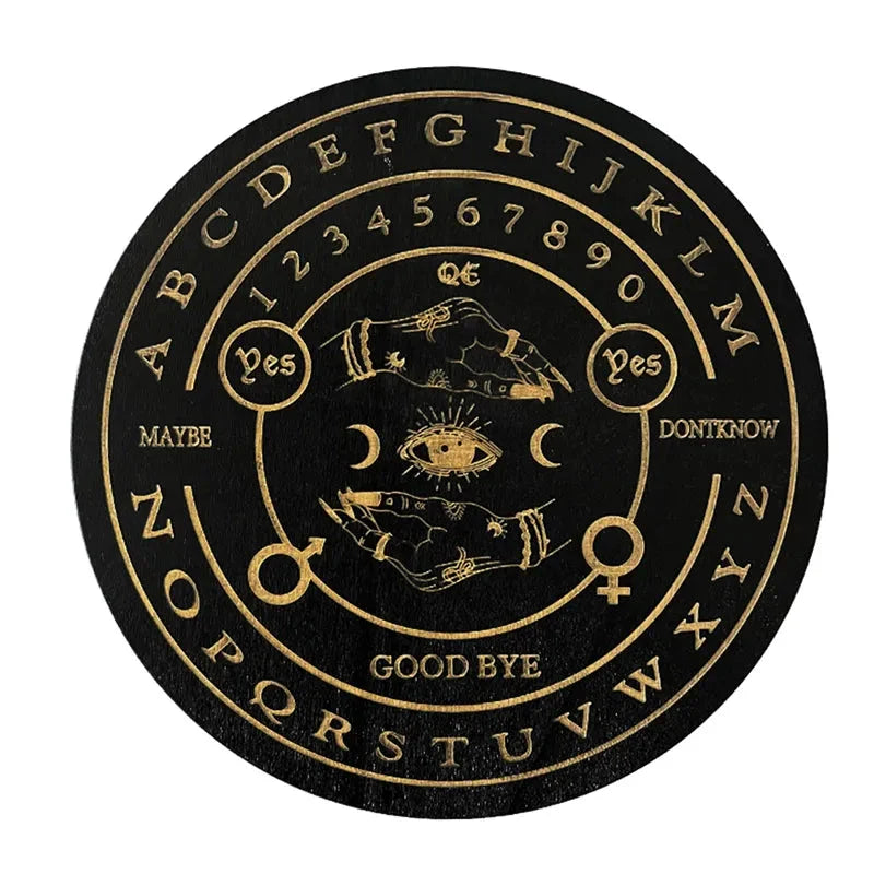 Wooden Divination Pendulum Boards With Mystical Designs