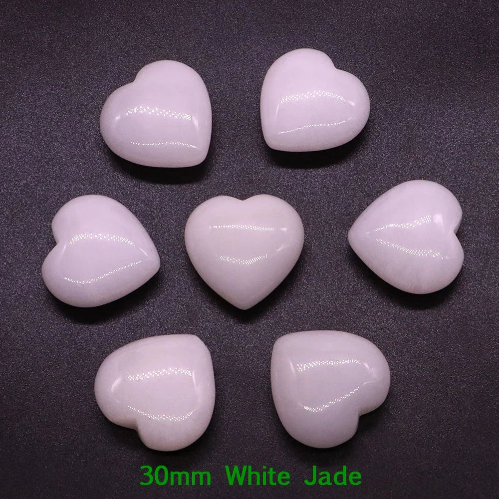 Premium Natural Crystal Hearts for Healing and Meditation