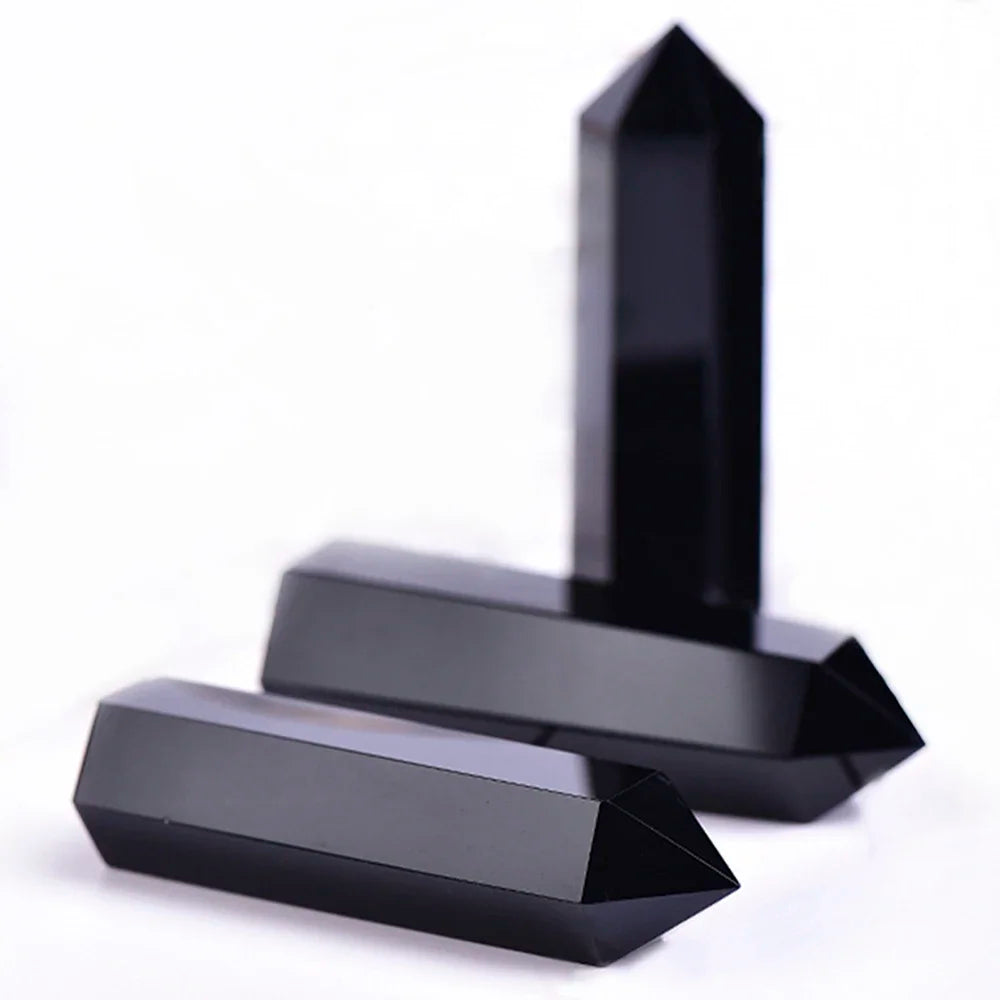 Mystical Crystal Obelisk Towers With Healing Stones