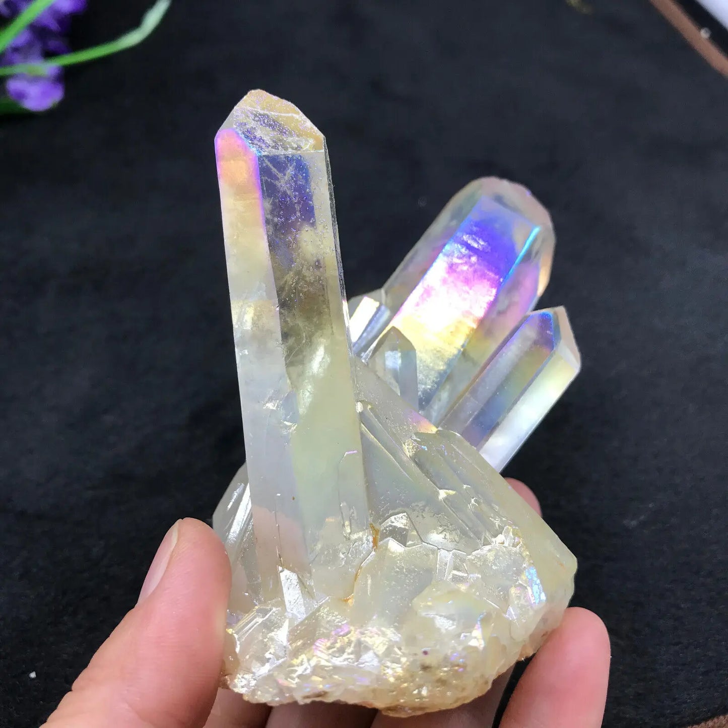 Rainbow Angel Aura Quartz Crystal For Healing And Protection