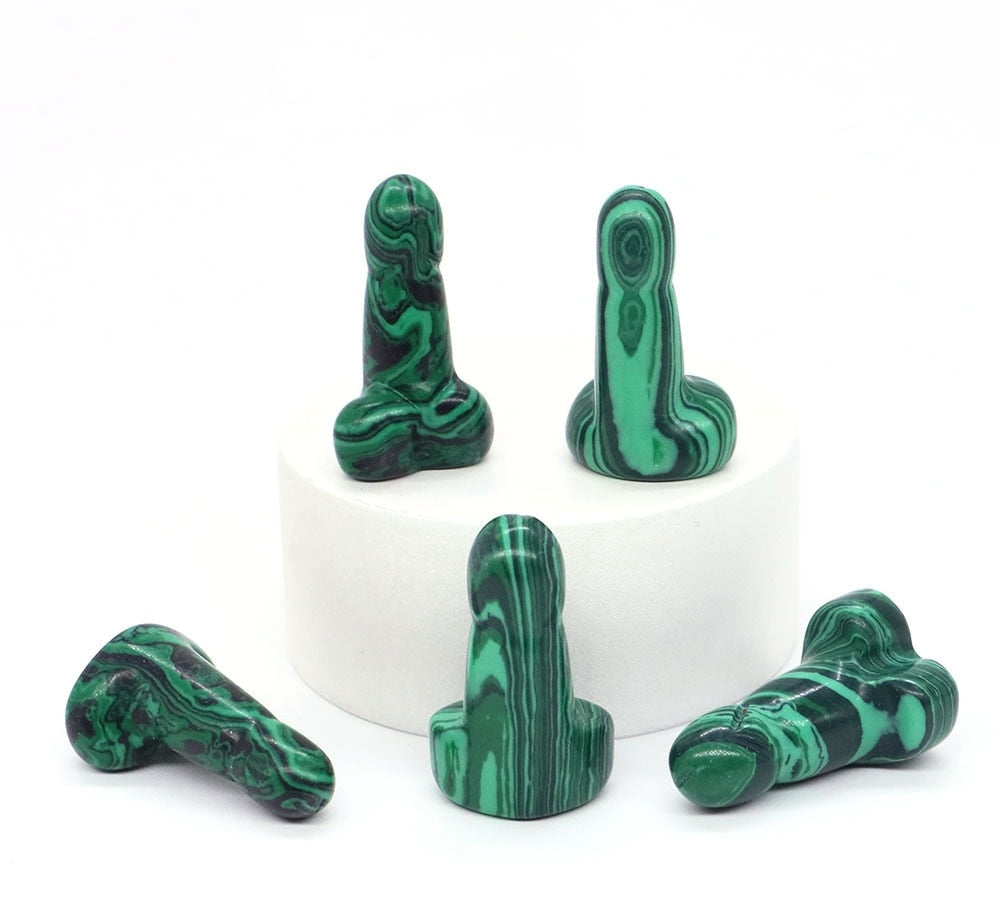 Crystal Penis with Black Obsidian Fertility Stone