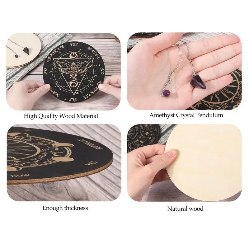 Wooden Divination Pendulum Boards For Mystic Guidance