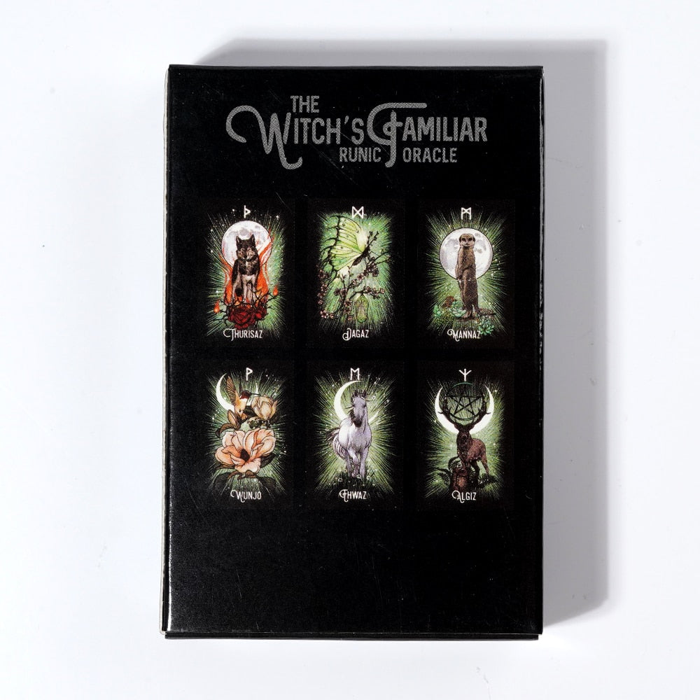 The Witch's Familiar Runic Oracle Deck for Mystical Guidance