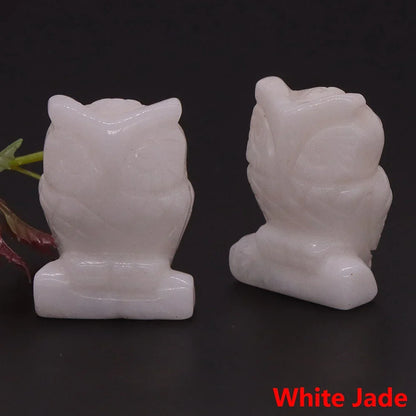Mystical Owl Crystal Figurines for Protection and Love