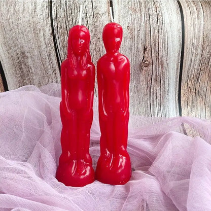 Female Male Figurine Ritual Candles in Assorted Colors
