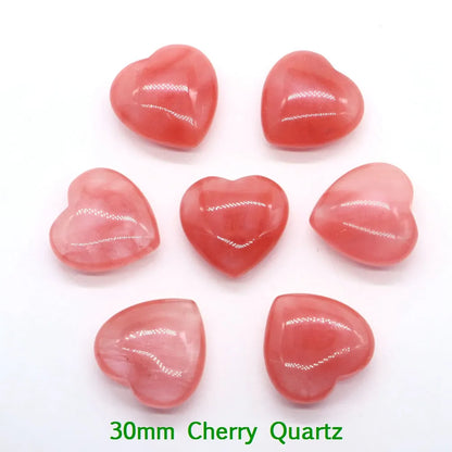 Premium Natural Crystal Hearts for Healing and Meditation