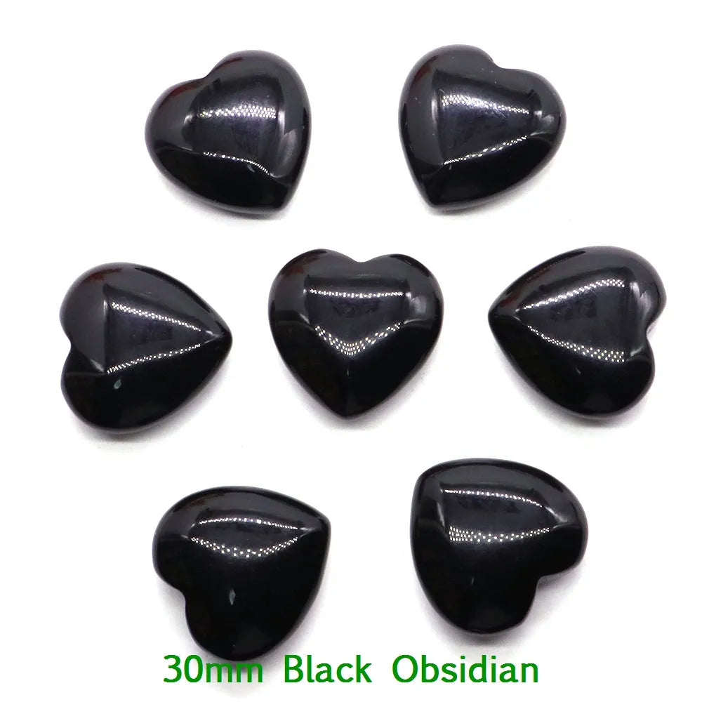 Premium Natural Crystal Hearts for Healing and Meditation