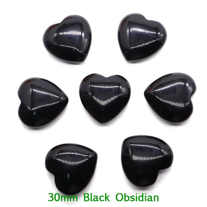 Premium Natural Crystal Hearts for Healing and Meditation