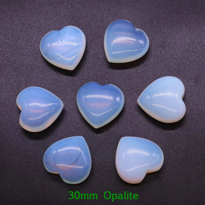 Premium Natural Crystal Hearts for Healing and Meditation