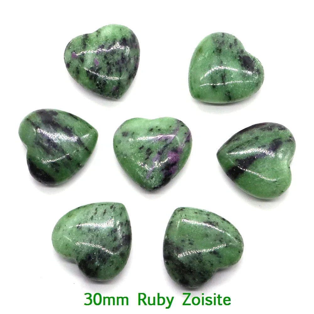 Premium Natural Crystal Hearts for Healing and Meditation