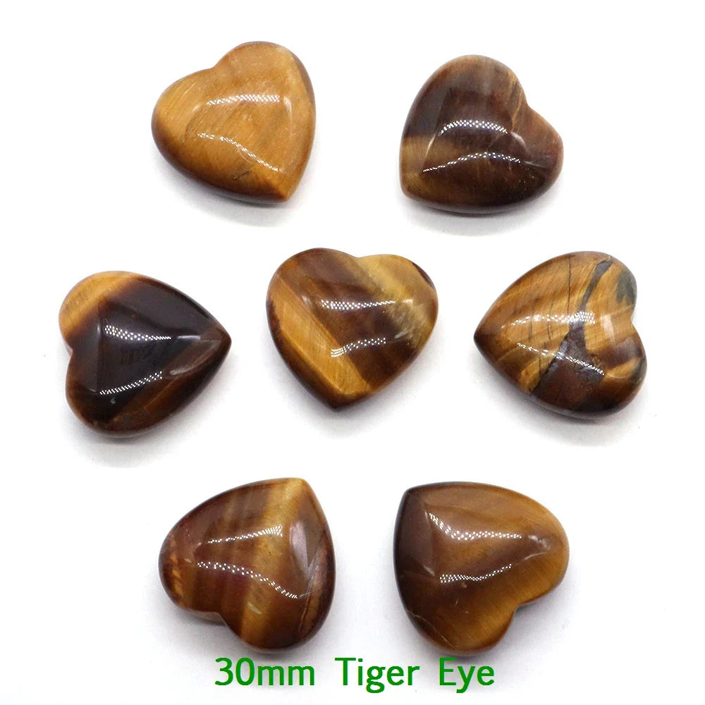 Premium Natural Crystal Hearts for Healing and Meditation