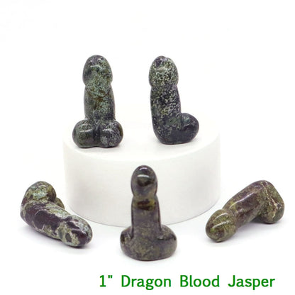 Crystal Penis with Black Obsidian Fertility Stone