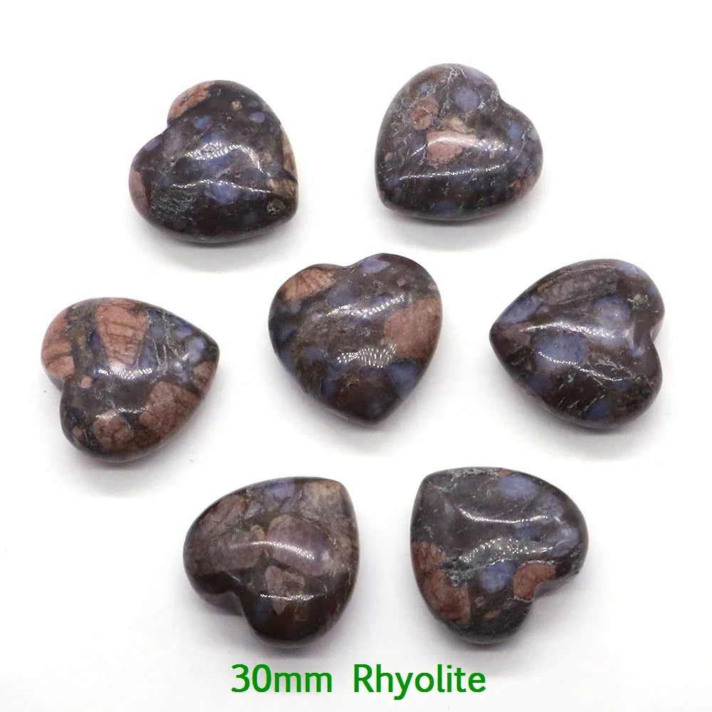 Premium Natural Crystal Hearts for Healing and Meditation