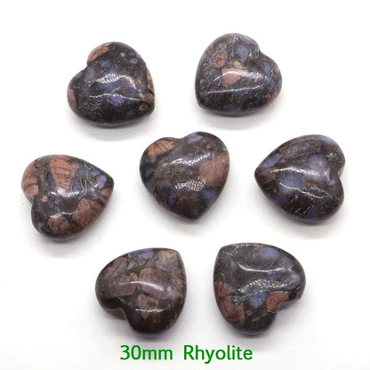 Premium Natural Crystal Hearts for Healing and Meditation
