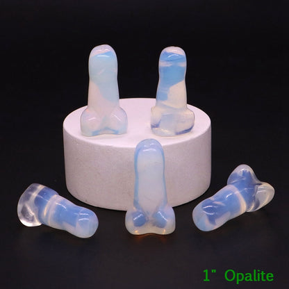 Crystal Penis with Black Obsidian Fertility Stone