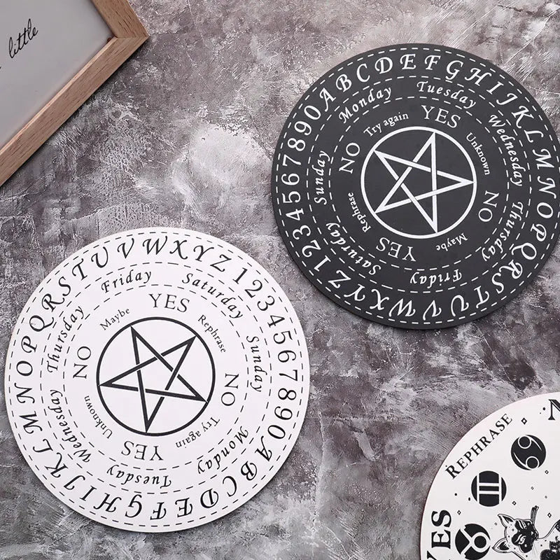 Wooden Divination Pendulum Boards With Mystical Designs