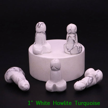 Crystal Penis with Black Obsidian Fertility Stone