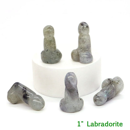 Crystal Penis with Black Obsidian Fertility Stone