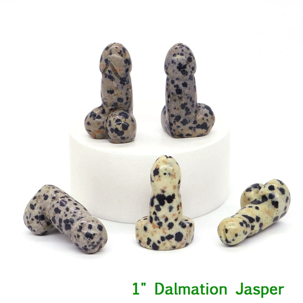 Crystal Penis with Black Obsidian Fertility Stone