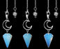 Healing Crystal Crescent Moon Pendulums for Divination