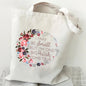 Large Capacity Witchy Floral Moon Canvas Tote Bags