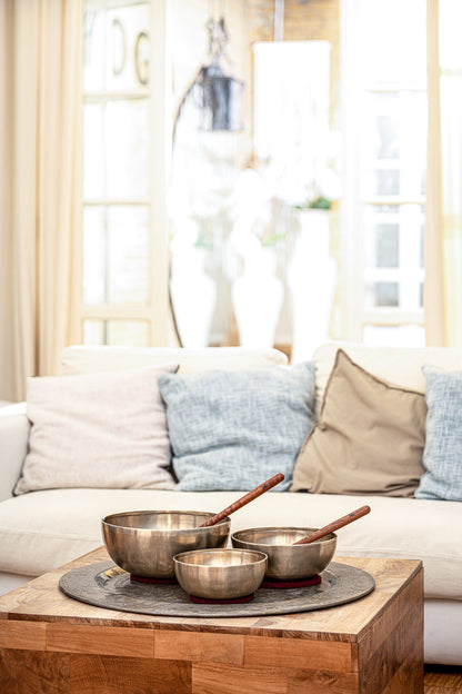 3-Piece Energy Therapy Series Singing Bowl Set, 1000/1400/2200g