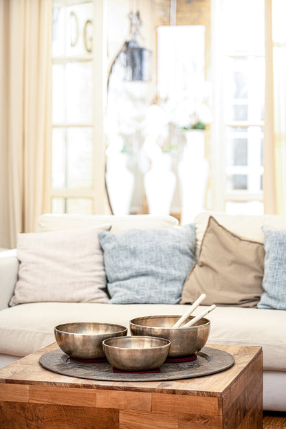 3 Piece Energy Therapy Series Singing Bowl Set, 1400/1800/2200g