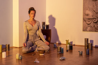 Professional Singing Bowl Double Mallet, Felt & Rubber Tip, Small