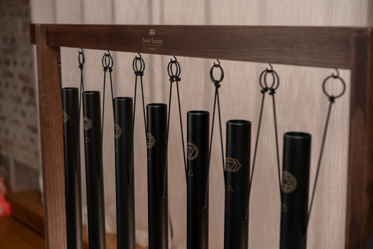 7-Piece Tube Chimes Chakra Set, 432 Hz, Black