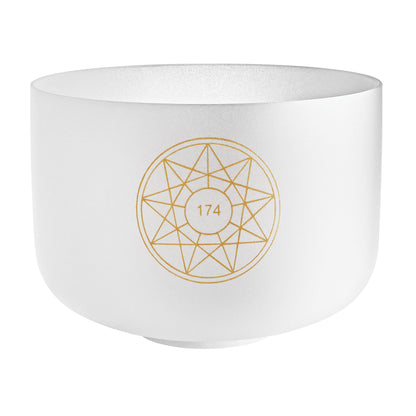 12" Solfeggio Crystal Singing Bowl, 174 Hz, Note F3