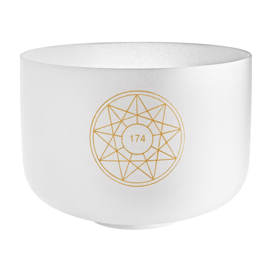 12" Solfeggio Crystal Singing Bowl, 174 Hz, Note F3