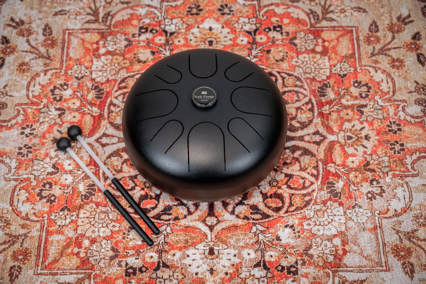 12" Steel Tongue Drum, A Minor, Black