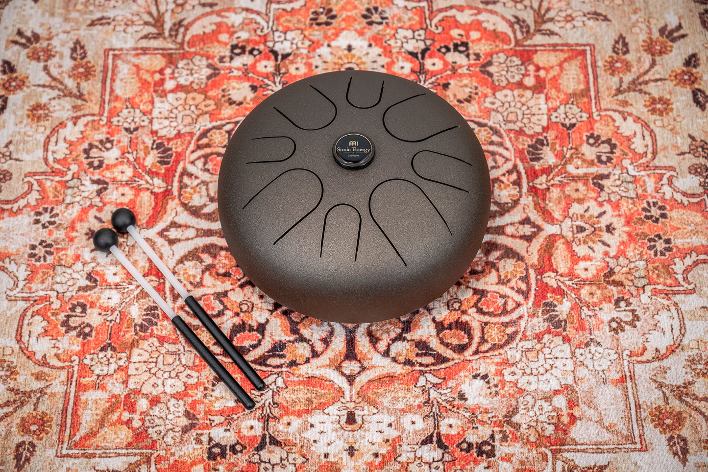 12" Steel Tongue Drum, A Akebono, Vintage Brown