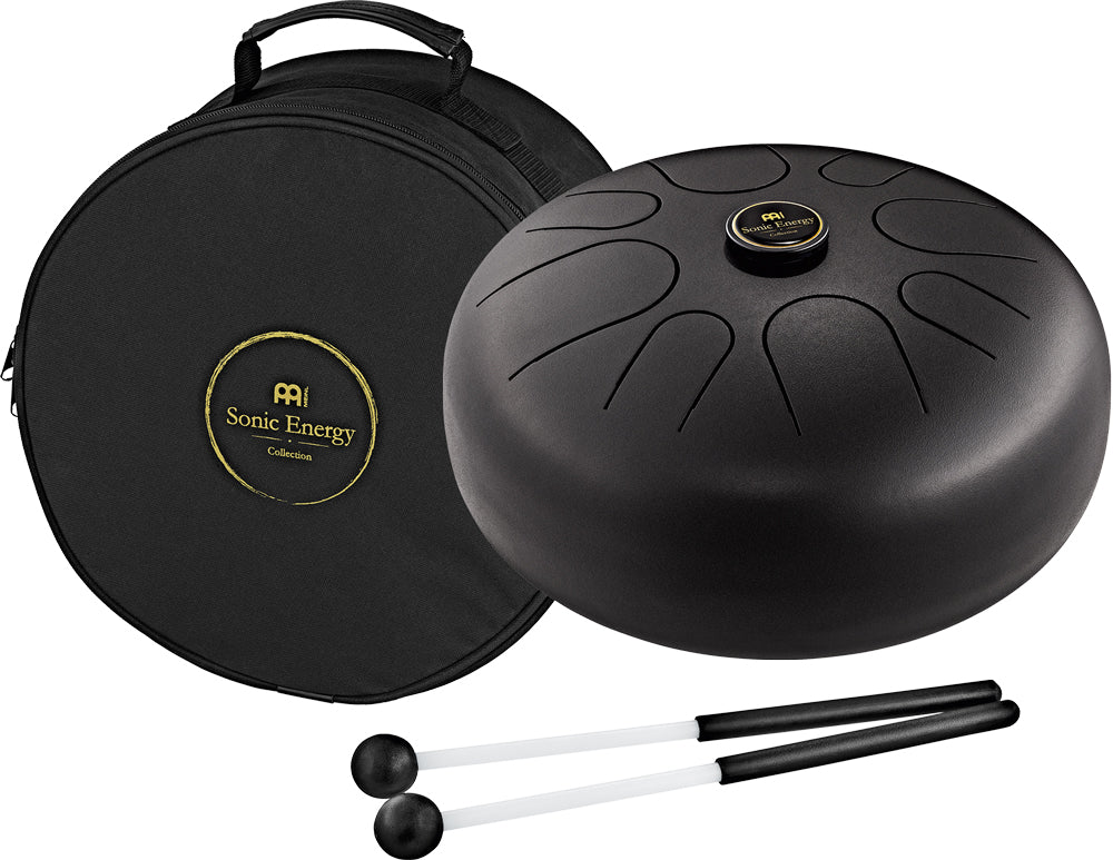 12" Steel Tongue Drum, G Major, Black