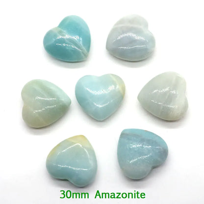 Premium Natural Crystal Hearts for Healing and Meditation