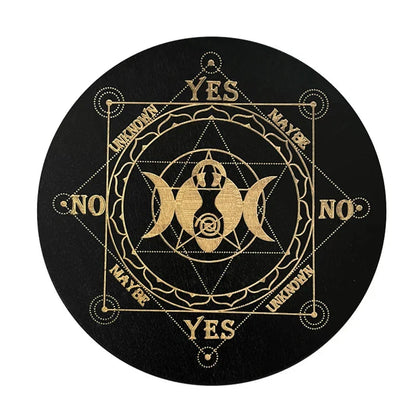 Wooden Divination Pendulum Boards With Mystical Designs