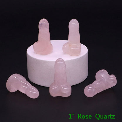 Crystal Penis with Black Obsidian Fertility Stone