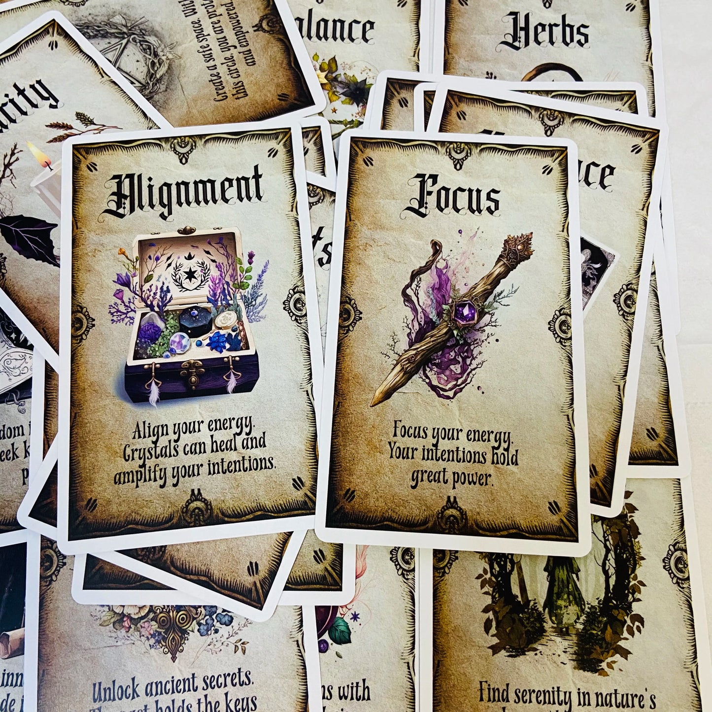 The Wise Witch Oracle Cards Deck for Mystical Guidance